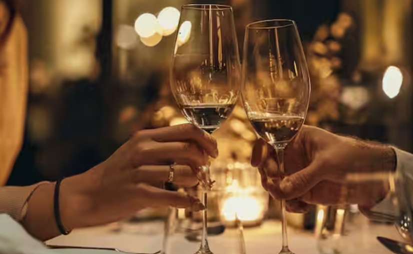 Couple dining at Barefoot Bliss Restaurant