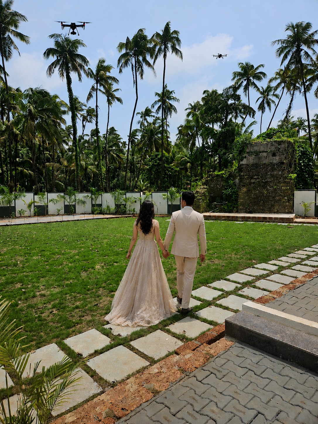 Pre-wedding photoshoot at Barefoot Bliss Resort near Alibag