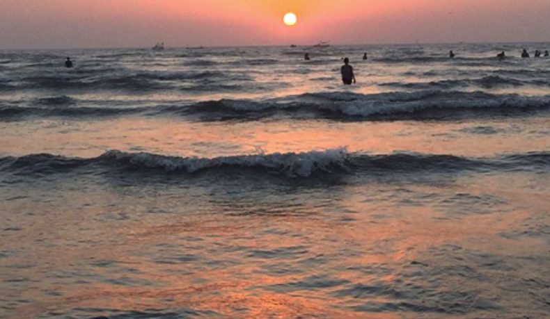 Revdanda Beach sunset near Barefoot Bliss Resort