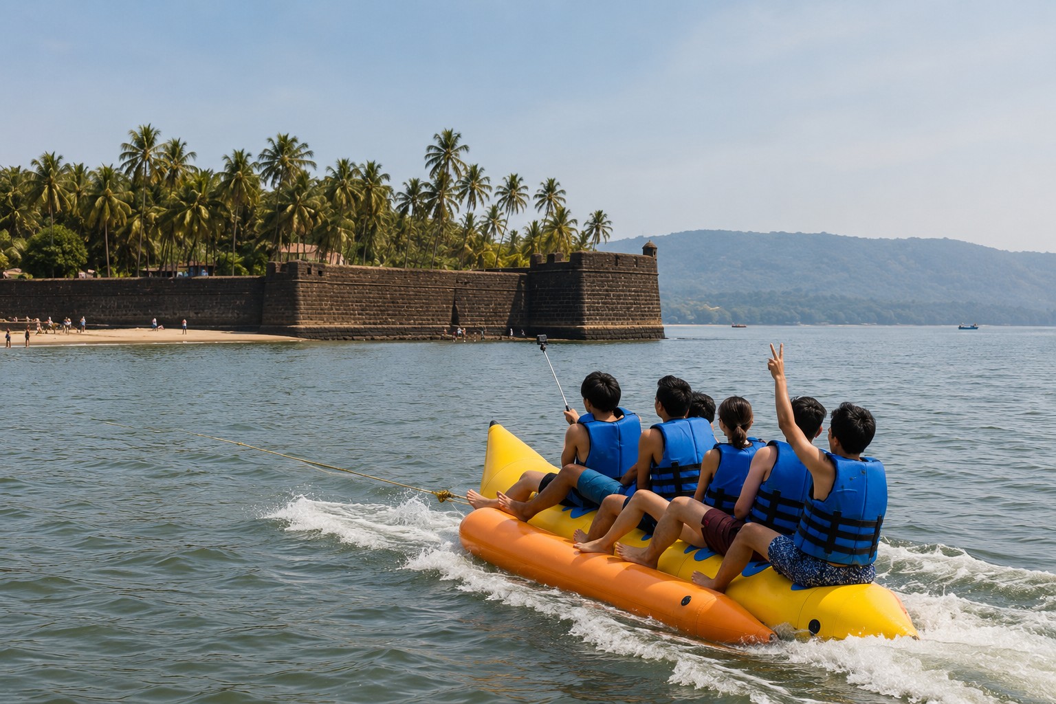 Water sports near Revdanda Beach, Alibag